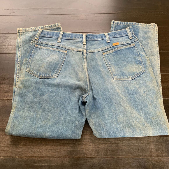 Vintage Rustler Jeans Mens Regular Fit Straight Blue Size 38x30 (Actual 35x29) - Picture 3 of 16